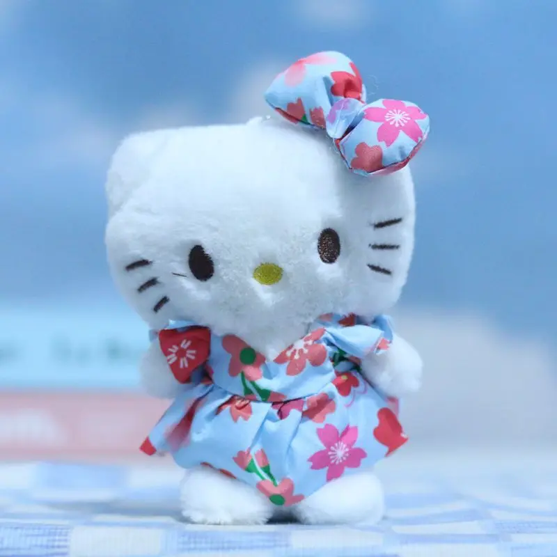 Sanrio Hello Kitty Plus Doll Toys Lovely Skirt Series Kitty Cat 12cm Cartoon Figure Animal Plush Pendant Deco Toy Gift for Girl