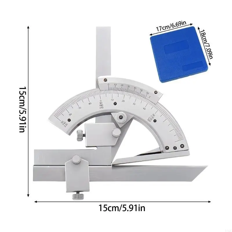 

Vernier Bevel Protractor for Woodworking/Construction 0-320° Angles Rulers Y4QC