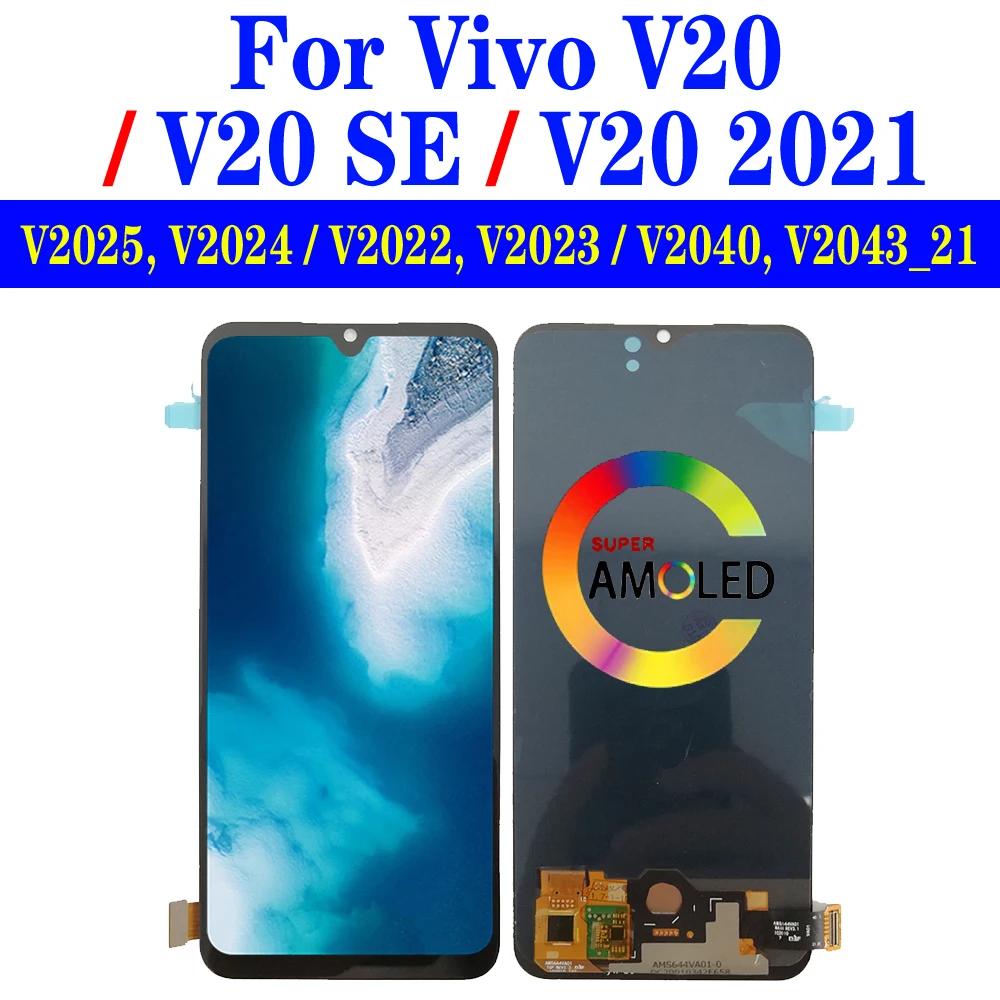 Display For Vivo V20 SE V2022 V2023 LCD V20 V2025 V2024 Screen V20 2021 V2040 V2043_21 LCD Touch Digitizer Assembly Replacement