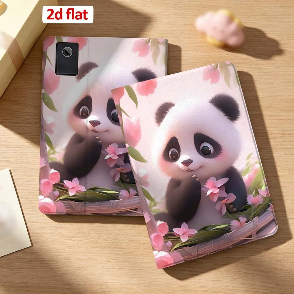 

Cartoon Panda Pink Flowers For Lenovo Xiaoxin Pad 11 P11 P12 Gen 2 Pro Plus Idea Tab GT 5G Pen Tray Tablet Case