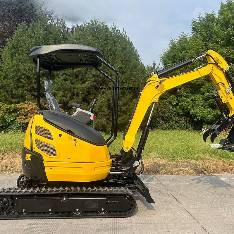 CE-Zertifizierter 2T Mini-Bagger mit Null-Schwenkbereich für Gewächshäuser & Weinberge