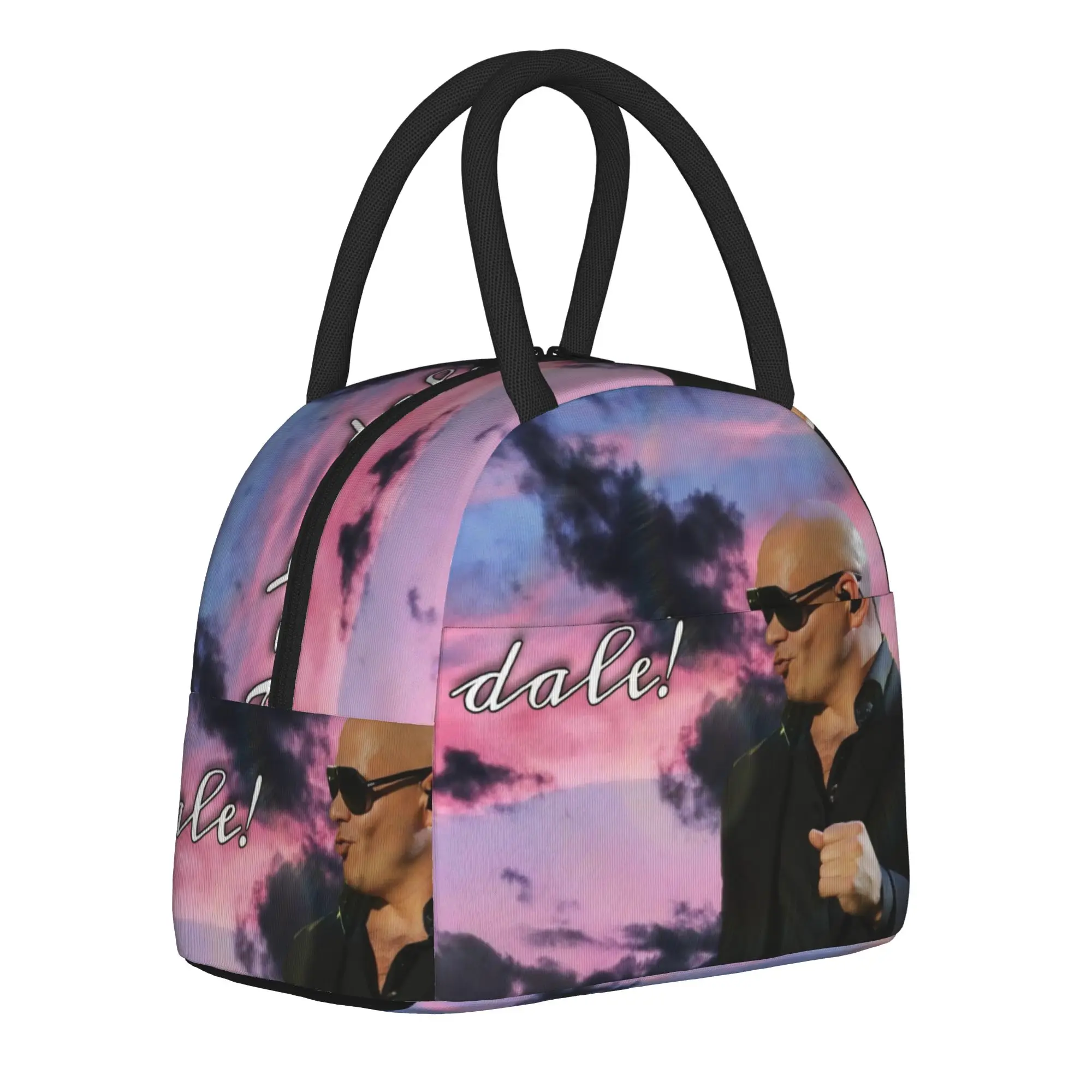 Singer Pitbull Tour 2026 Insulated Lunch Bag for Men Women  Storage Food Box Portable Thermal Cooler Lunch Boxes For Work