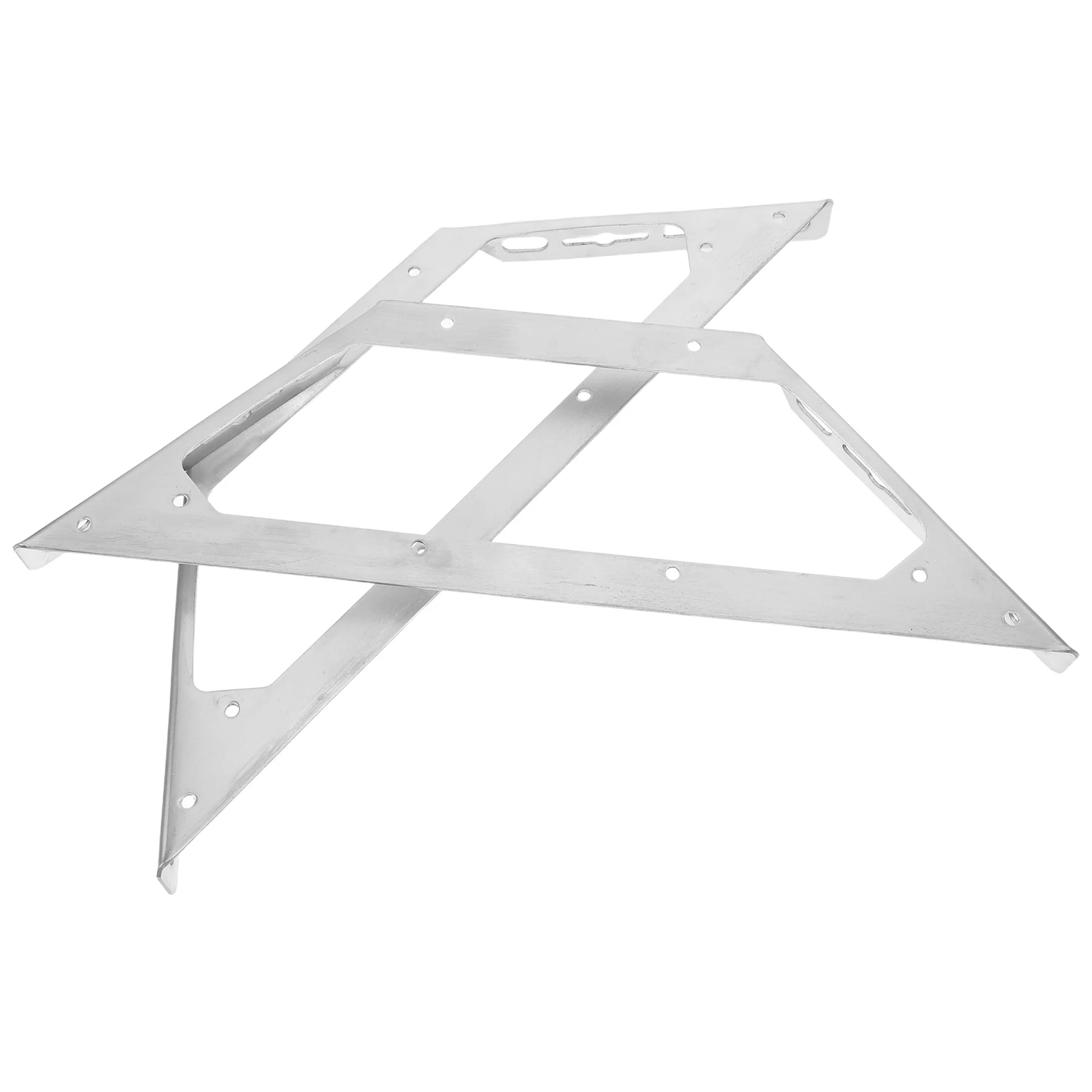 

2pcs Corner Brackets Stainless Steel Heavy Duty Shelf Furniture Wood Support Trapezoidal Connector Angle Universal Cabinet