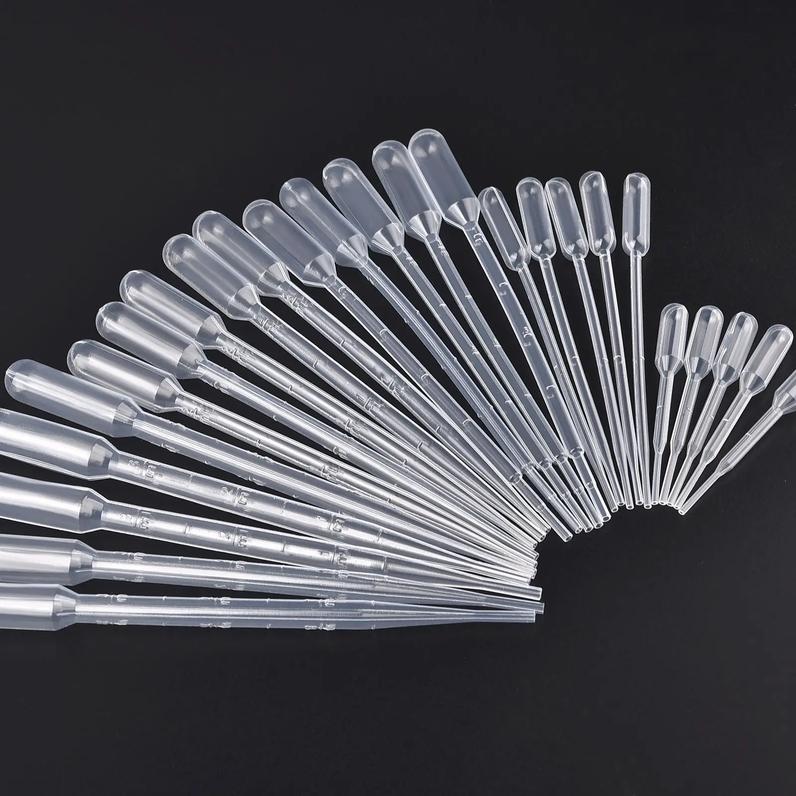 20/50/100/200pcs 0.2-3ML Disposable Plastic Dropper Squeeze Transfer Pipettes For UV Epoxy Resin Silicone Making Plastic Tools