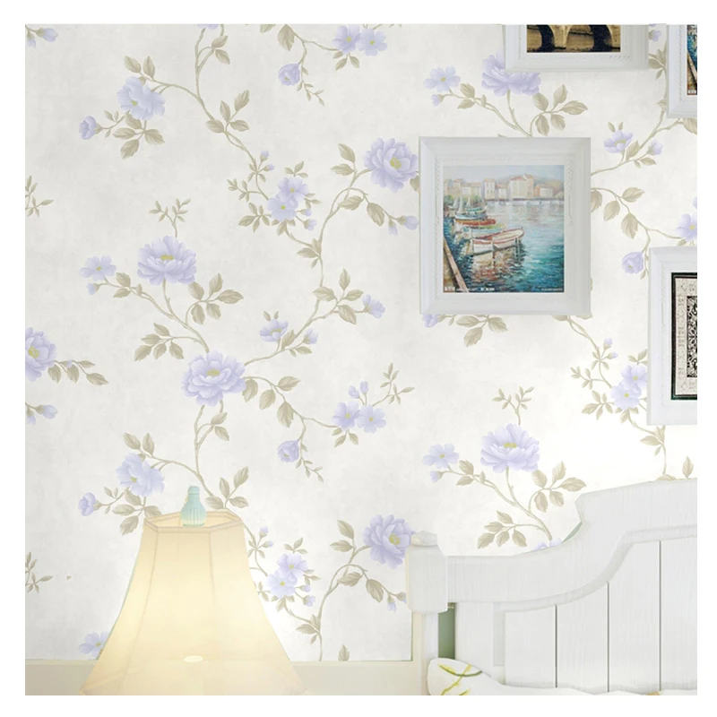 

American Ggarden Small Flower Wallpaper Bedroom Warm Romantic Rural Environmental Protection Non-Woven Household Wall Paper Rol