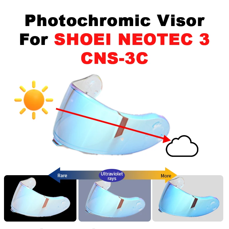 Für SHOEI Neotec3 CNS-3C Helm Visier Objektiv Windschutzscheibe Sonnenschirm Ersatz Schild Casco Moto Zubehör Capacetes