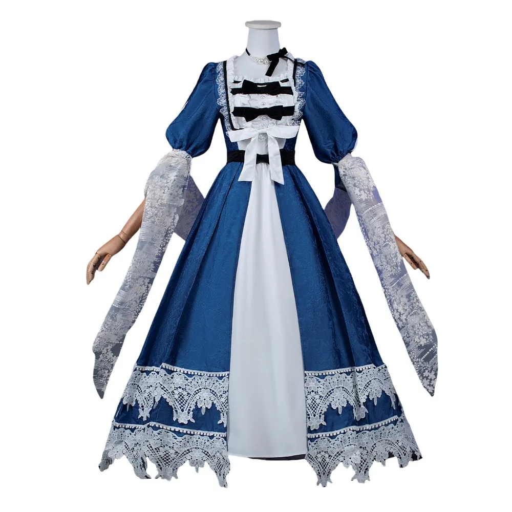 Who Made Me A Princess Athanasia Cosplay Costume Blue Dress Elegant Accessories Wig Halloween Party Performance Outfit view 6