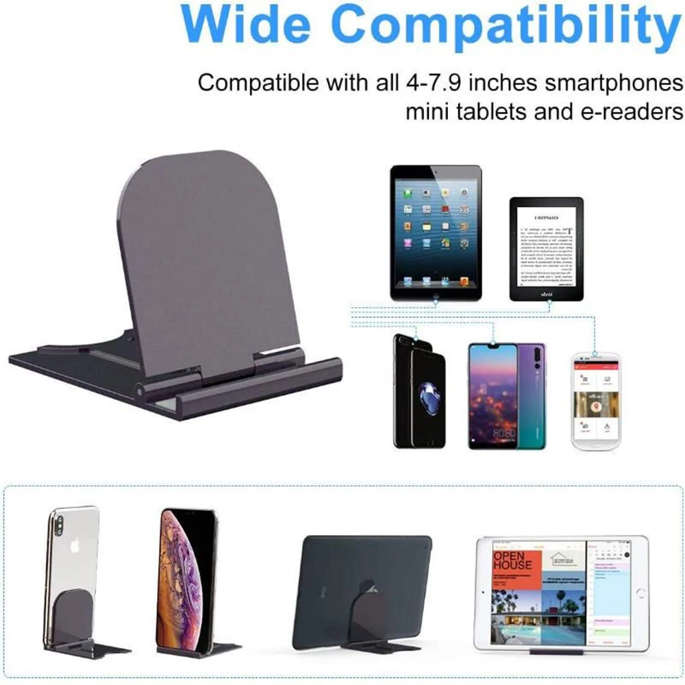 Support de bureau pliable pour téléphone portable, support de téléphone portable portable, support d'invite de bureau, iPhone 15, 14, 13 Pro Max, iPad, Smartphone