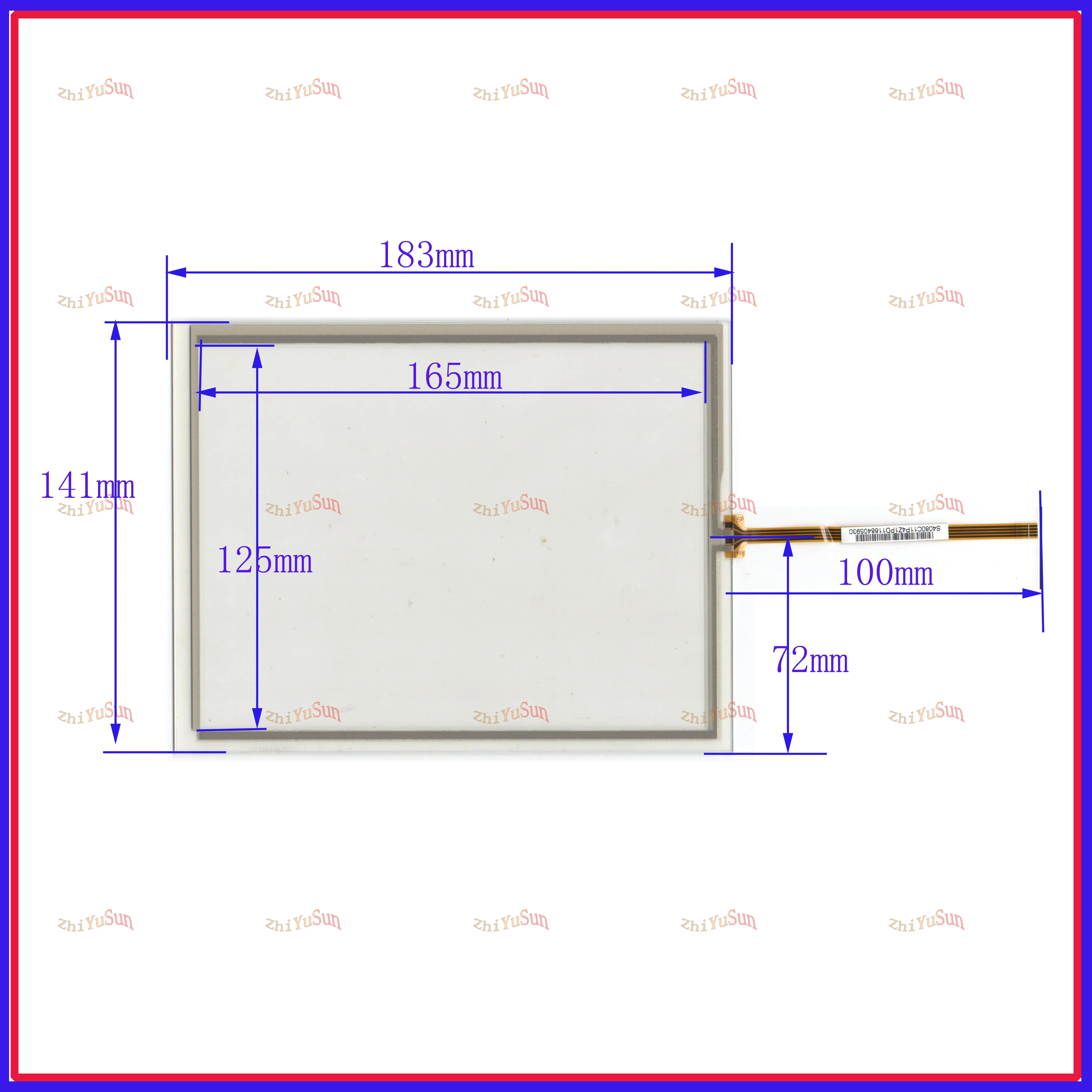 

ZhiYuSun 183mm*141mm this is compatible ZCR-1574 8inch 4 line For Car DVD touch screen panel 183*141 ZCR1574