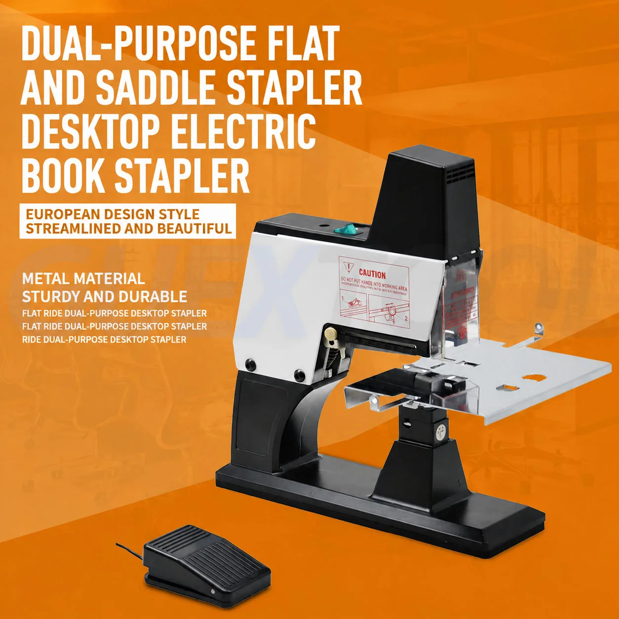 220V Electric Flat Stapler Saddle Stapler A3 Stapling Machine Binder A3 Stitcher Effortless Middle Seam Stapler With Foot Switch view 6