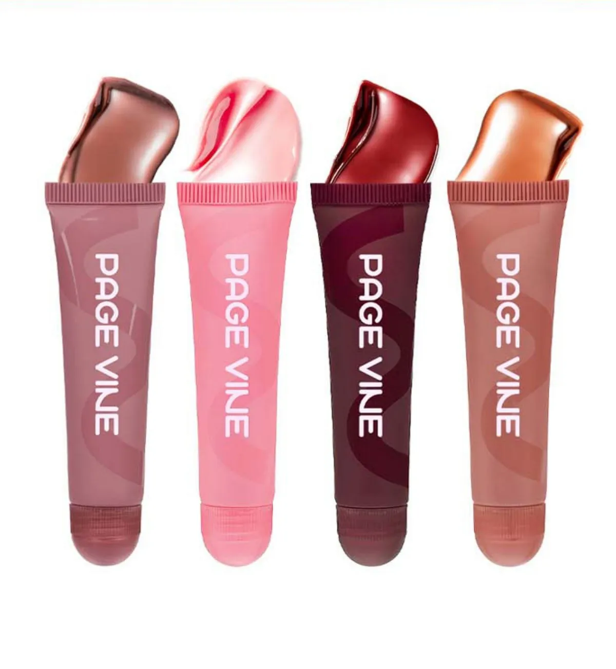 مجموعة أحمر شفاه شفافة مرطبة من فانيليا بيج صيفية، مجموعة أحمر شفاه ناعمة ناعمة، ملمع شفاه، مكياج شفاه