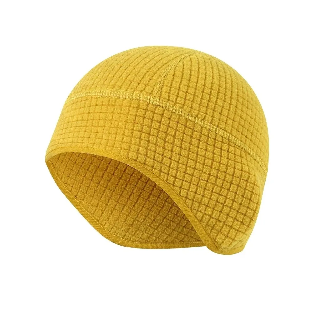 Outdoor Autumn Winter Cycling Earflap Grid Fleece Ski Helmet Liner Beanie cap Windproof Stretchy Thermal Skull Cap