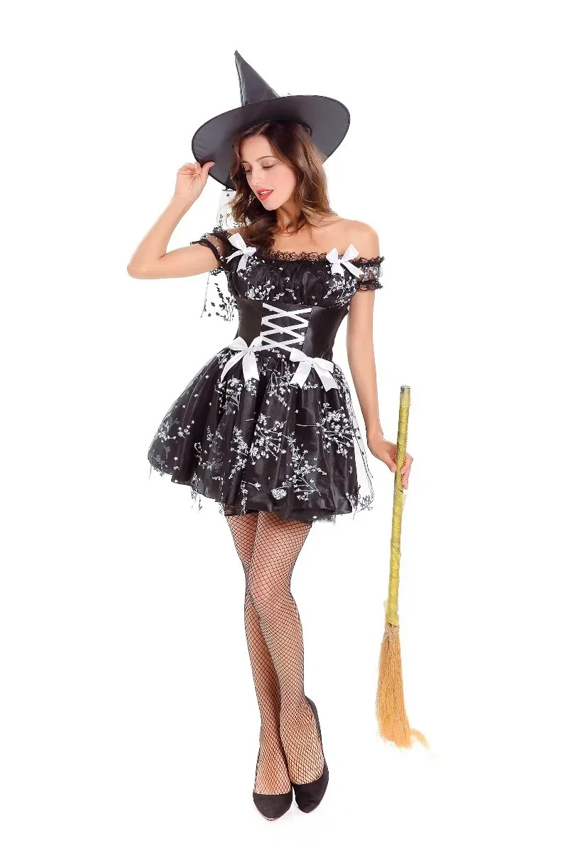 Halloween Party Sexy Witch Masquerade Cosplay Costume Forest Elf Princess Costume Stage Performance Witch Costume