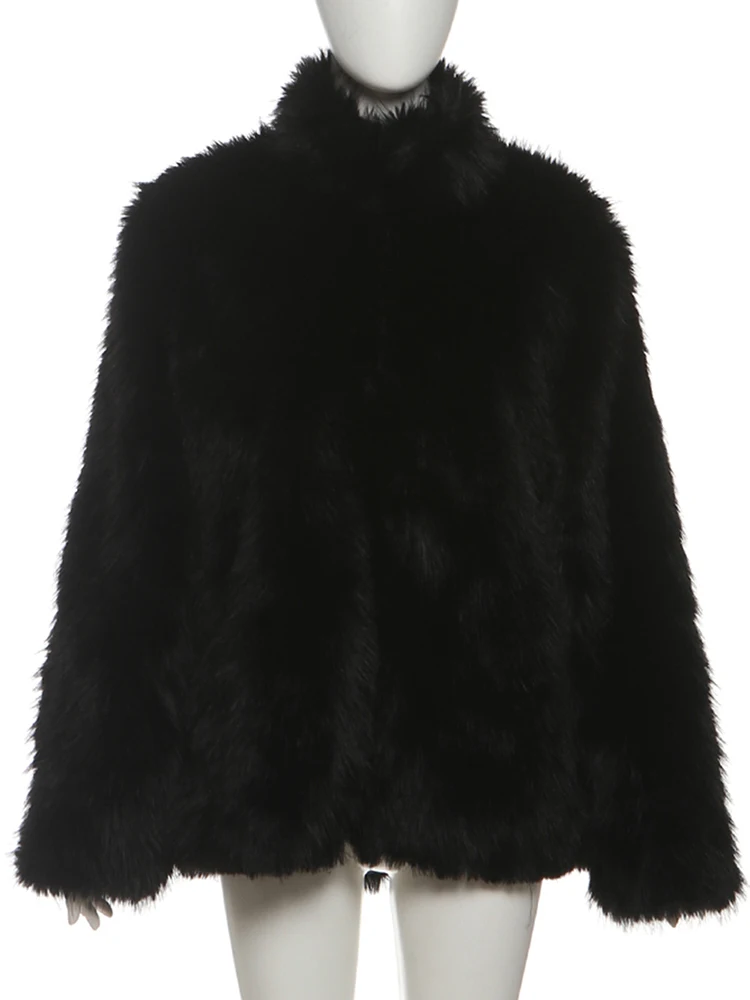 Dolcevita Nibber comodi cappotti pelosi donna autunno inverno stile zip manica intera giacca classica moda causale High Street