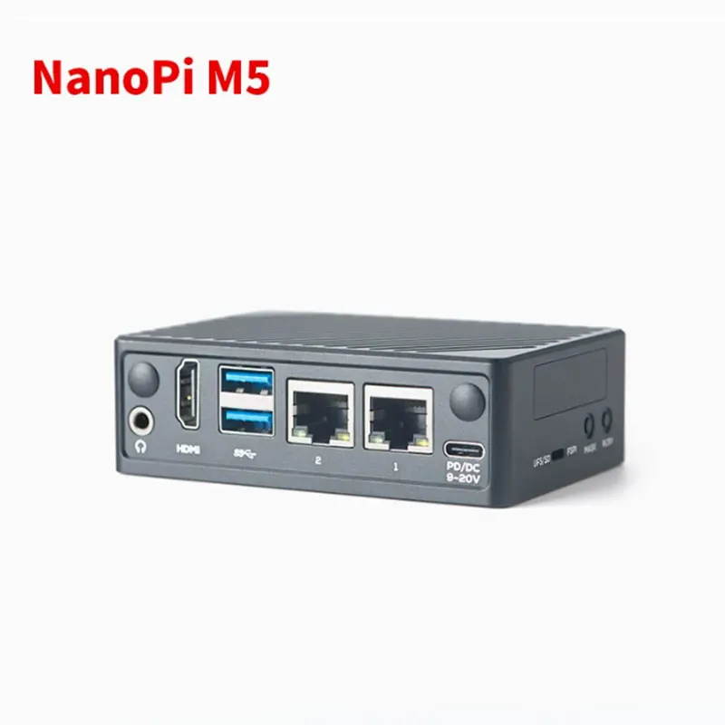 NanoPi M5 - Rockchip RK3576 SBC مع HDMI، ومقابس GbE مزدوجة وM.2 NVMe وSDIO WiFi، ودعم تخزين UFS 2.0