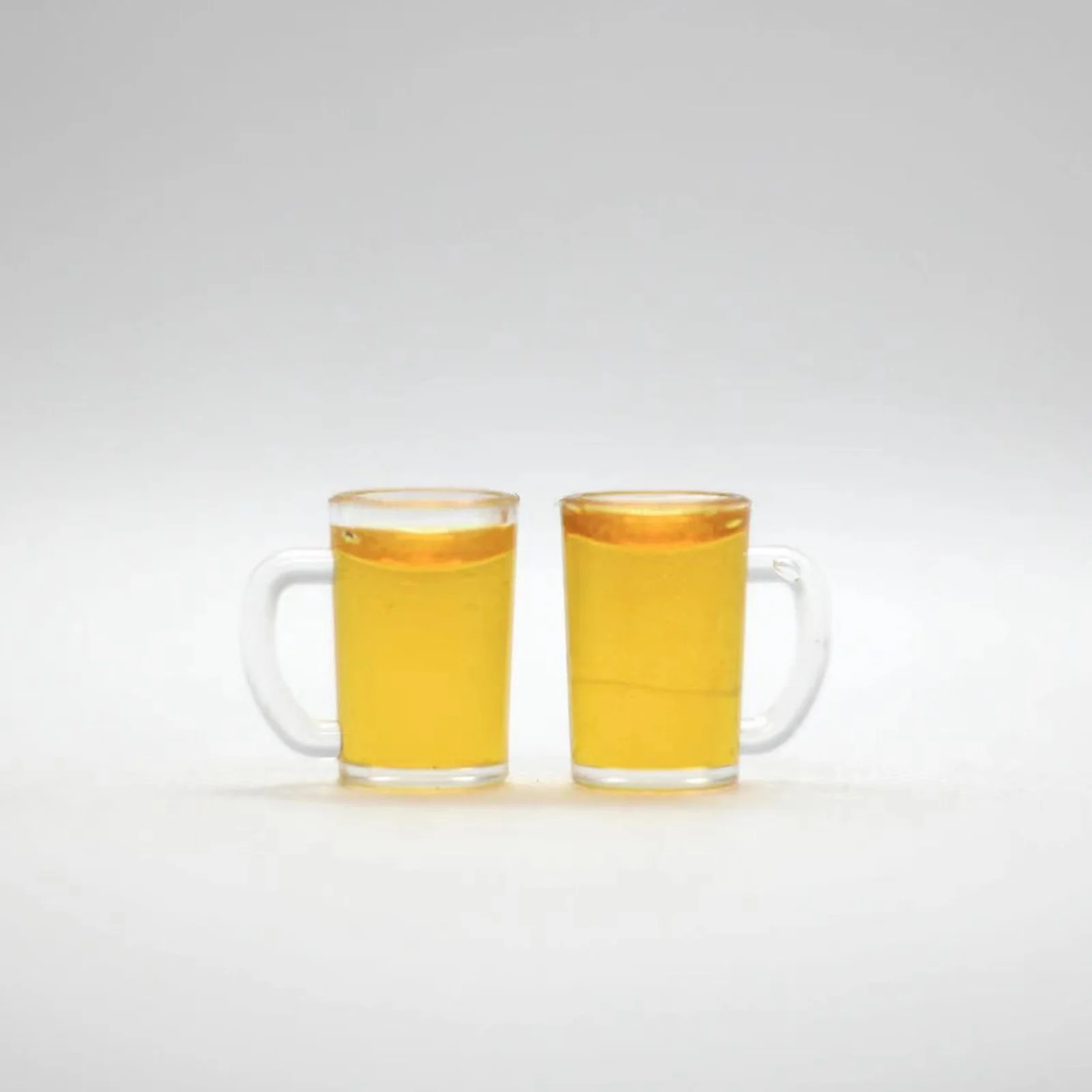 

10 Mini Beer Mugs Resin Dollhouse Accessories Smooth Surface Tiny House Decor Miniature Beer Models Electronic Music Play Props