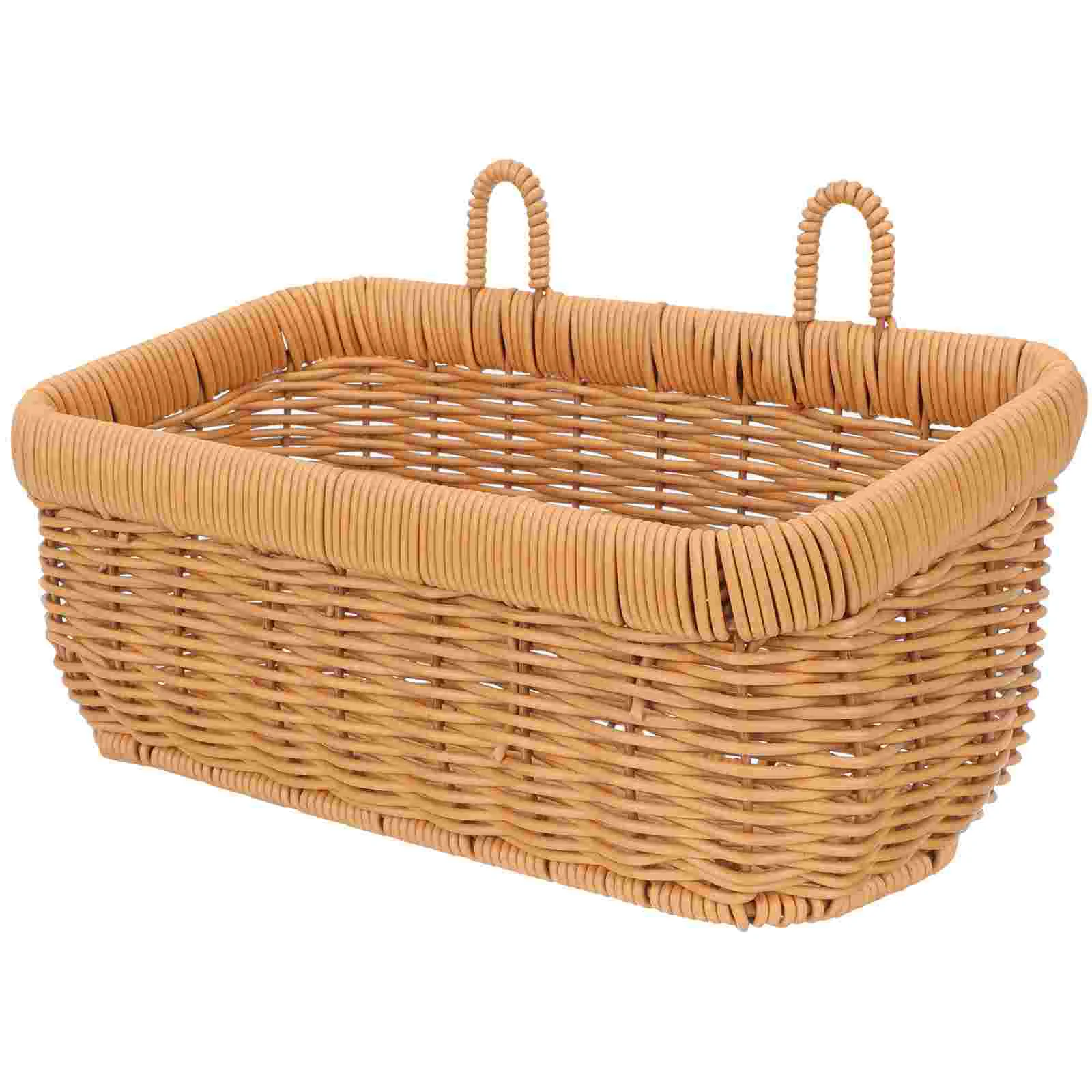 

Hanging Flower Pots Ginger Garlic Storage Basket Fruit Wall Decoration Brown Bathroom Decorative Organizer
