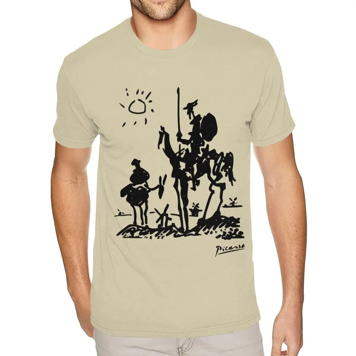 

2025 new model n Quixote T Shirt Men'sCustom Short eeves Premium Cotton Natural Crew Tees Shirts