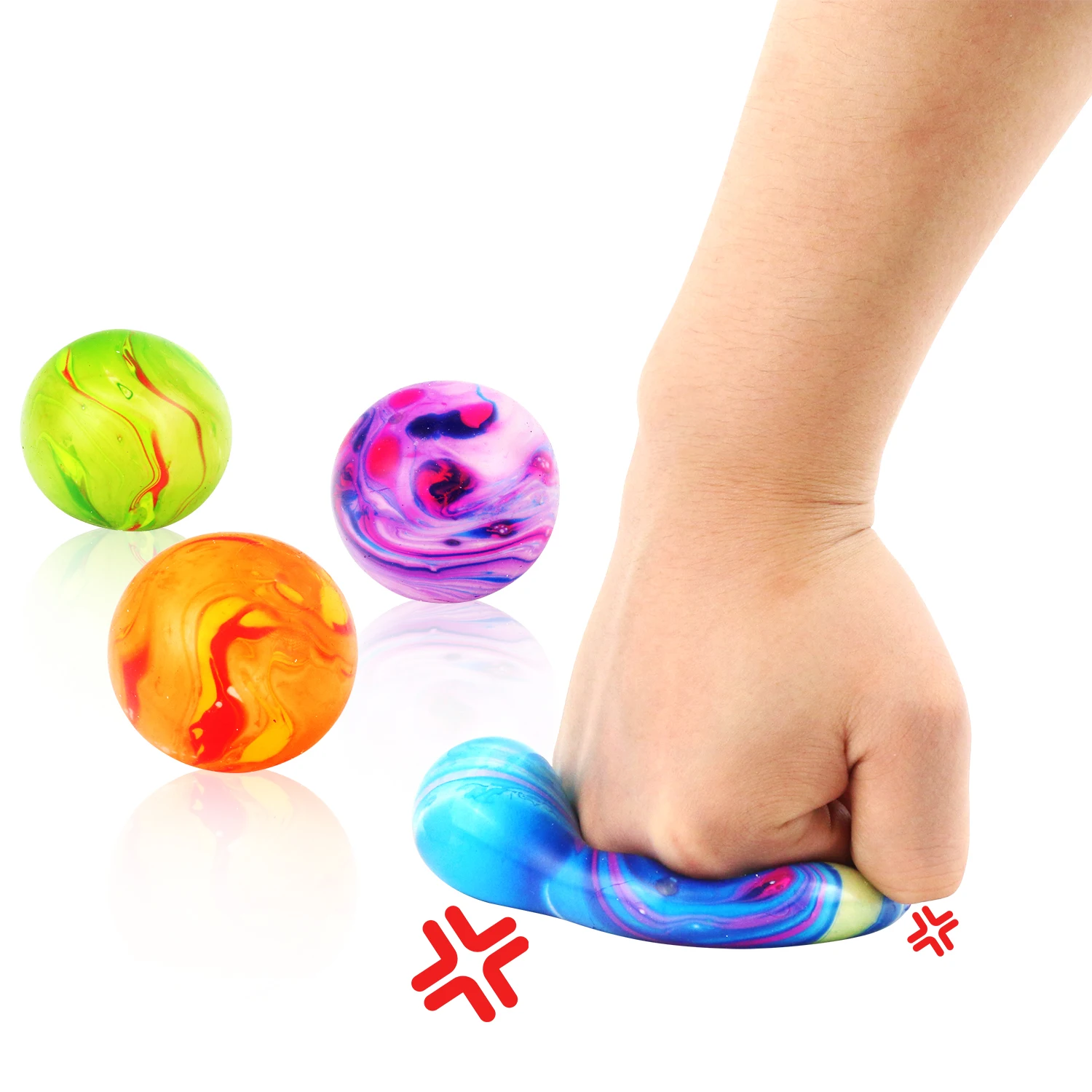 Flour flow ball decompression toy TPR color slow rebound kneading music release squeezing ball color random