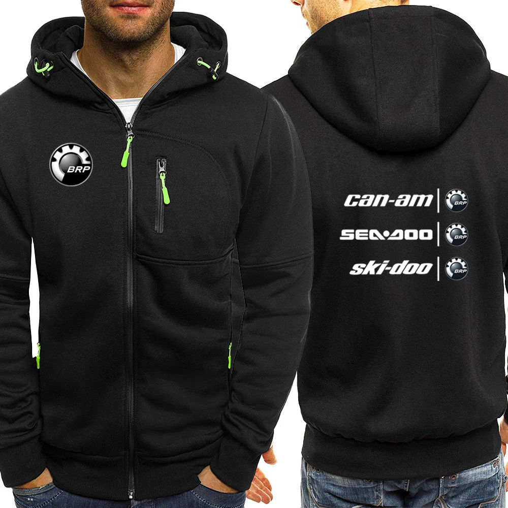 2025 Can Am Spring And Autumn Man's Minimalist Style Leisure Hoodies Ski Doo Logo Print Sea doo Lightweight Hooded Jacket Coat view 2
