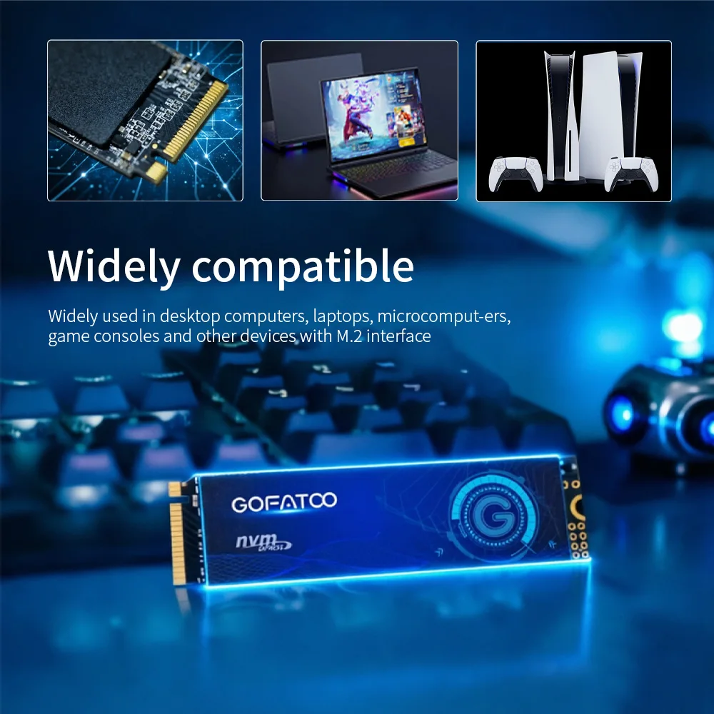 GOFATOO M.2 NVMe PCIe 4.0 x4 SSD 7000MB/s 2280 Internal Solid State Drive 512GB 1TB 2TB Fast Storage PC Laptop Gaming Storage view 6