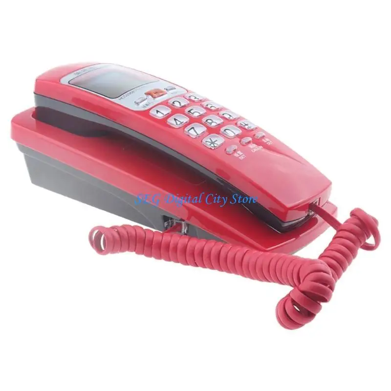 U75B Wall Mount Corded Telephone With Caller Display, Redial Function for Home