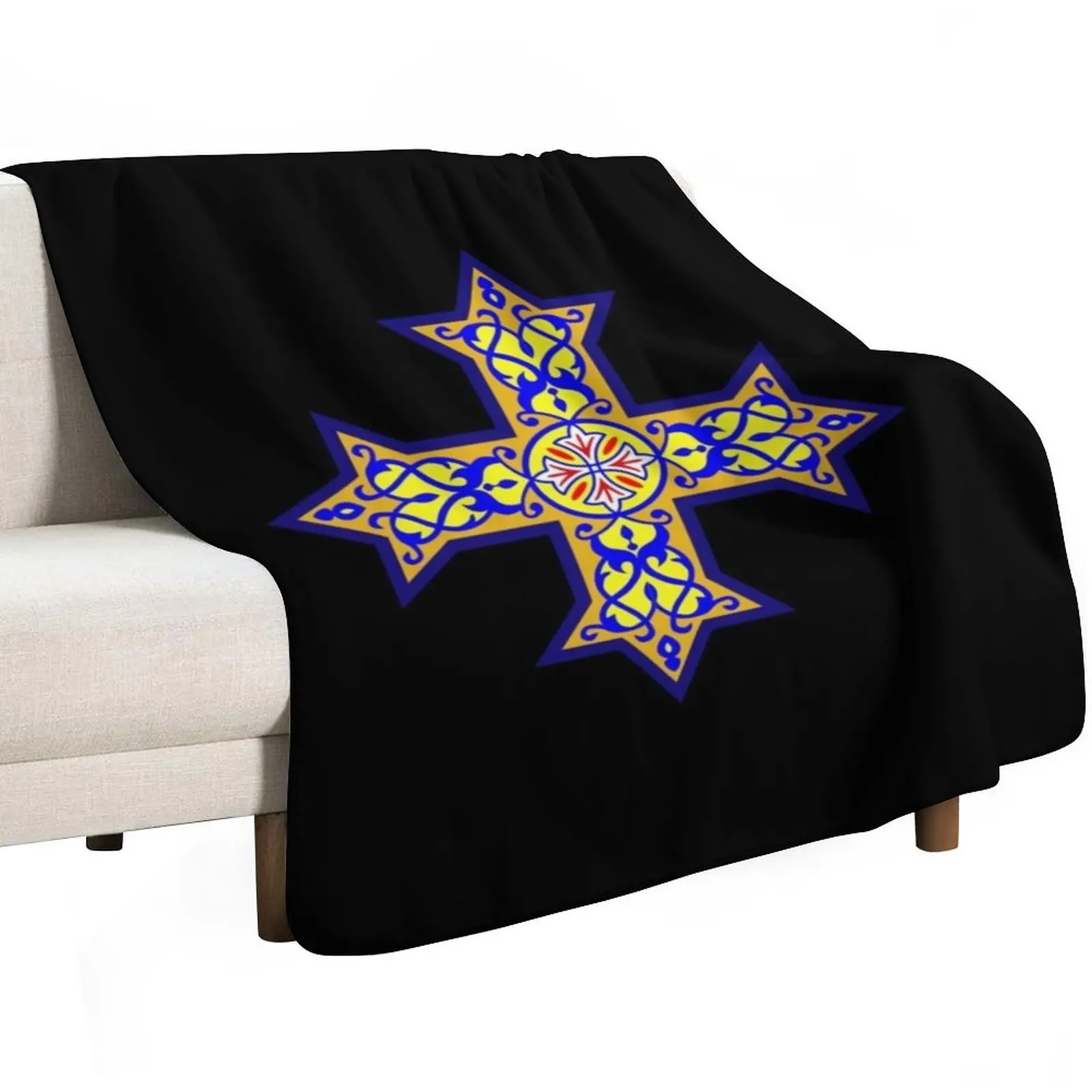 Coptic Orthodox Cross Throw Blanket For Decorative Sofa manga Summer Beddings Sleeping Bag Plush Blankets