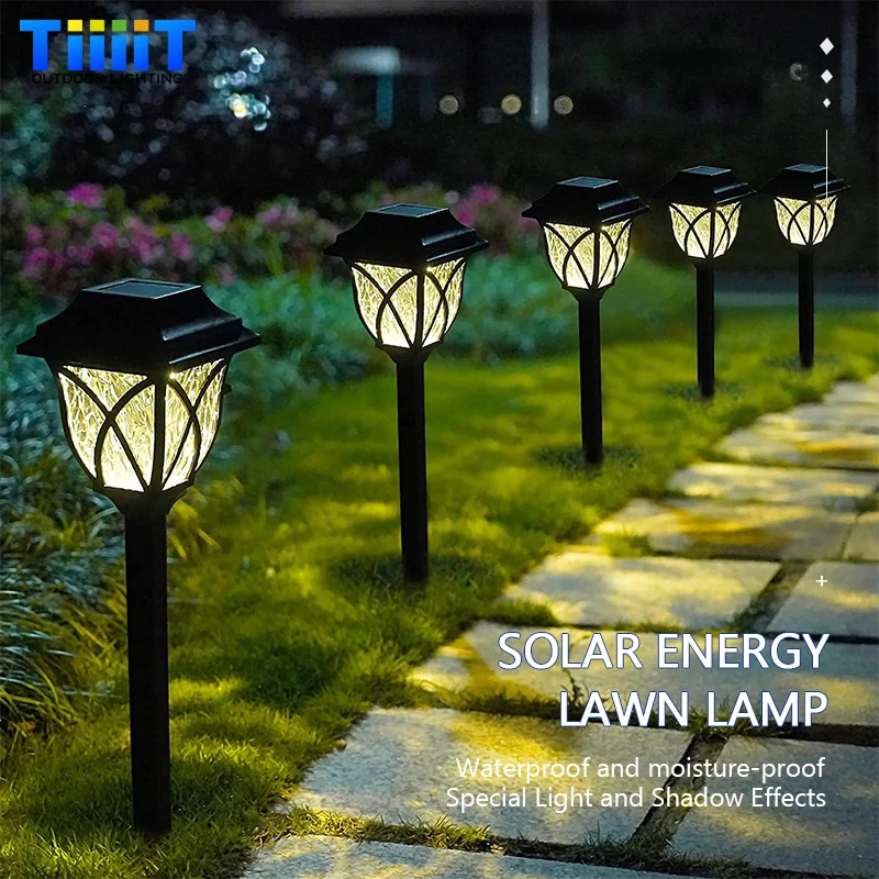 

8 Pack LED Solar Courtyard Lamp Outdoor Waterproof Lawn Lights Solar Garden Paths Lane Landscape Lighting Decorative Lights