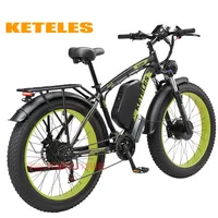 Electric Bicycle 48V Dual motor 2000W KETELES Aluminum Frame Retro Motorcycle EBike Hydraulic Brake High Performance Aldult