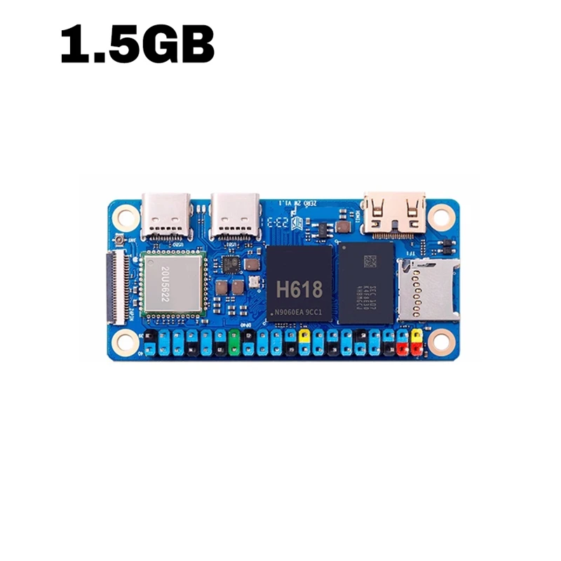 For Orange Pi Zero 2W RAM H618 Quad-Core Cortex-A53 For Mini PC Wifi5+BT5.0 BLE Optional Case Adapter 1.5G EU Plug