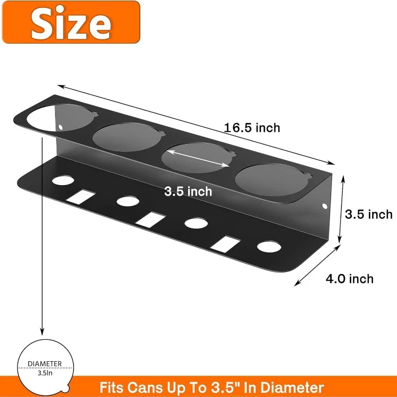 10PCS wall-mounted metal storage box multi-purpose spray bottle holder with square hole