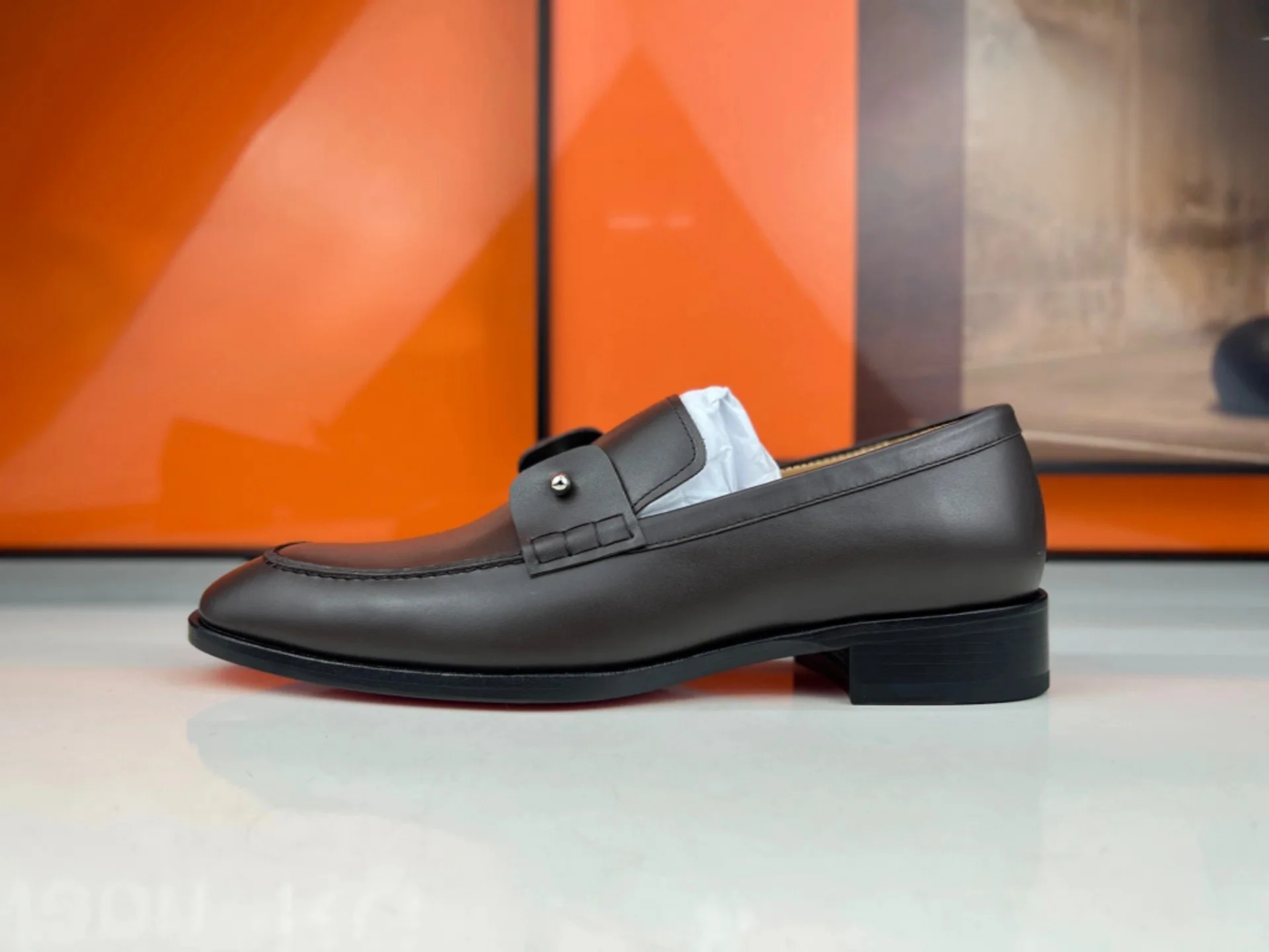 Luxury Oxford Shoes Silver Button Men's Smooth Leather Shoes Slip On Business Office Dress Daily Walking Wedding Party Footwear