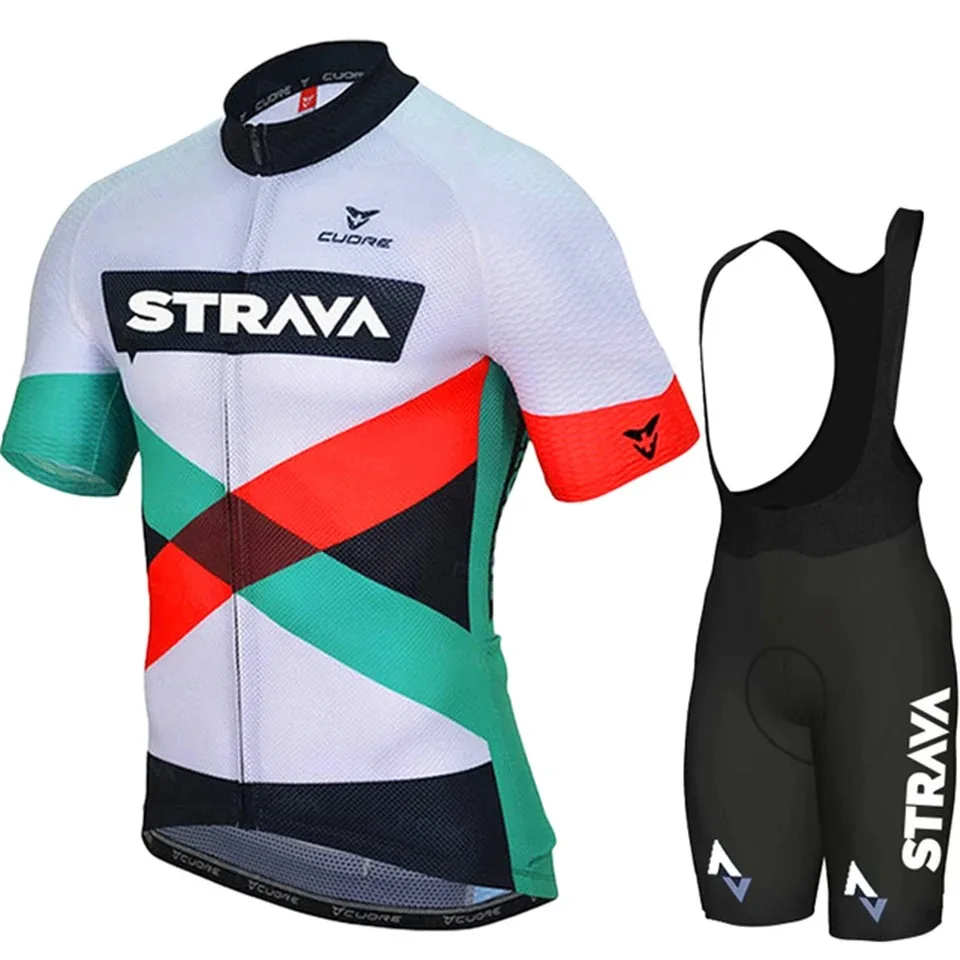 Strava Summer 2024 Cycling Clothing Set Lightweight and Breathable Mountain Bike Riding Wear Mountain Bike Apparel