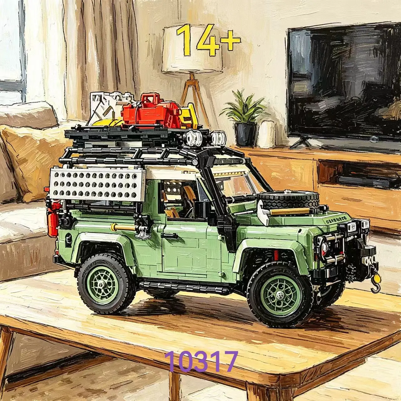 2332PCS Off road Vehicle Series Home Decoration Model Ornament Adult Birthday Gift