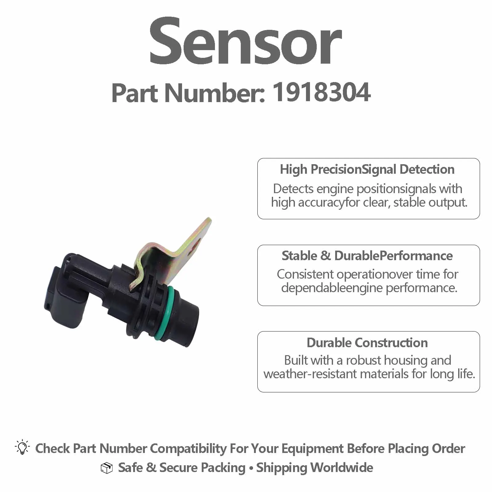 Crankshaft Position Sensor 191-8304 1918304 For Caterpillar CAT C175-20 G3612 Engines - Industrial