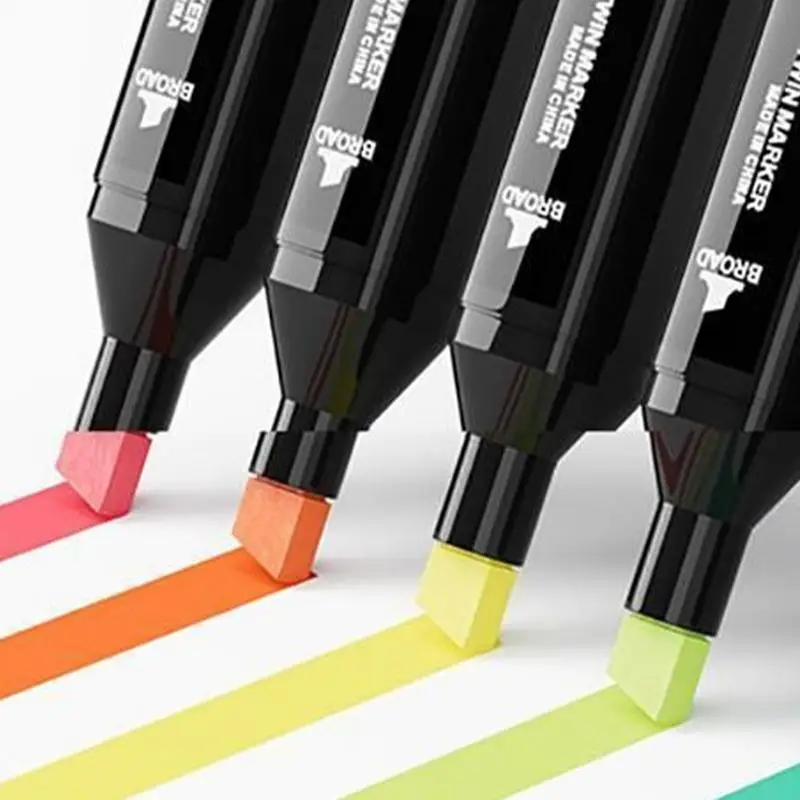 

24/36/48/80 цветов, набор маркеров для рисования двойных наконечников для взрослых, раскраски для детей, принадлежности для рисования, каллиграфии и рисования эскизов