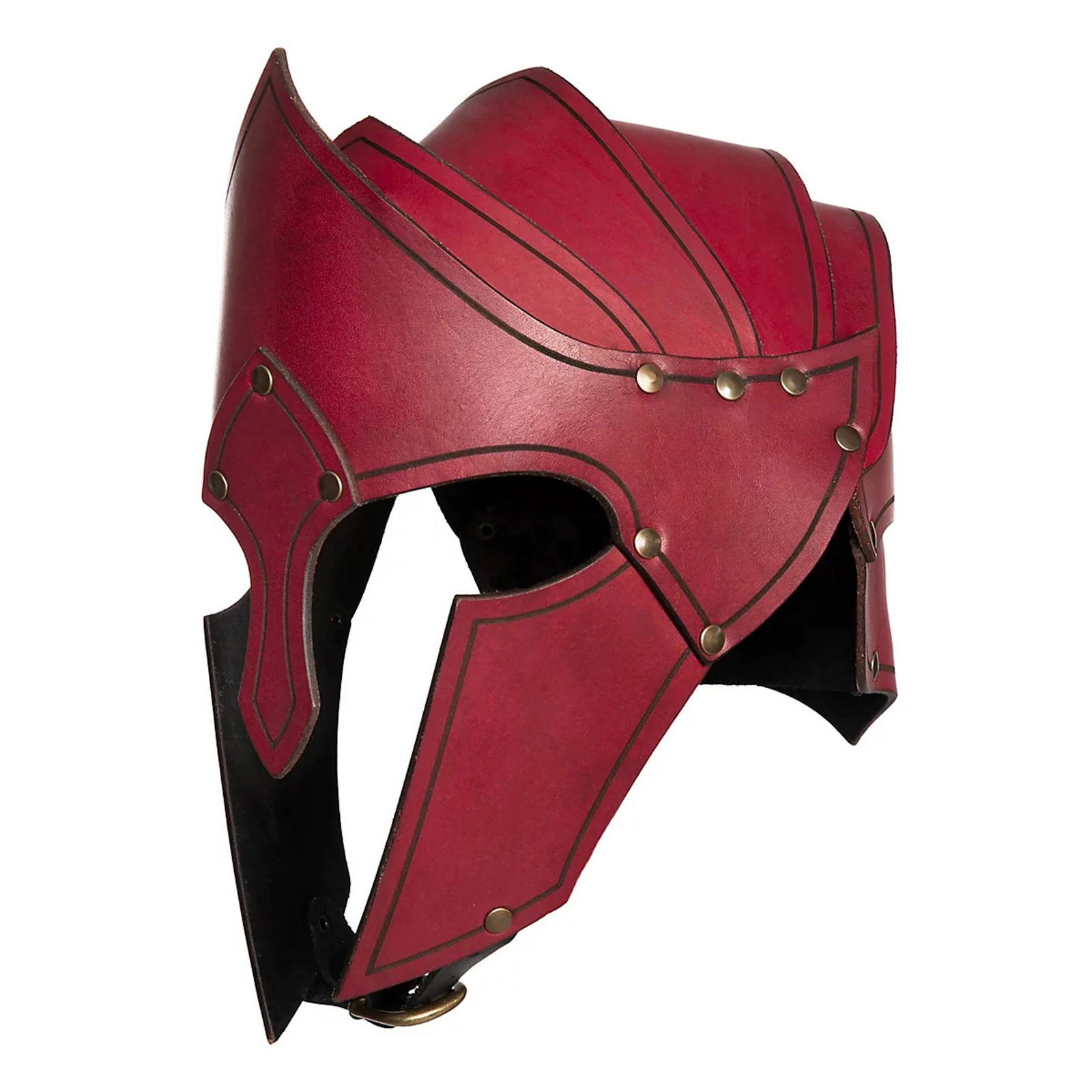 Medieval Retro Leather Renaissance Masks Steampunk Viking Knight Pirate Cosplay Helmet Gothic Punk Mask Halloween Party Props