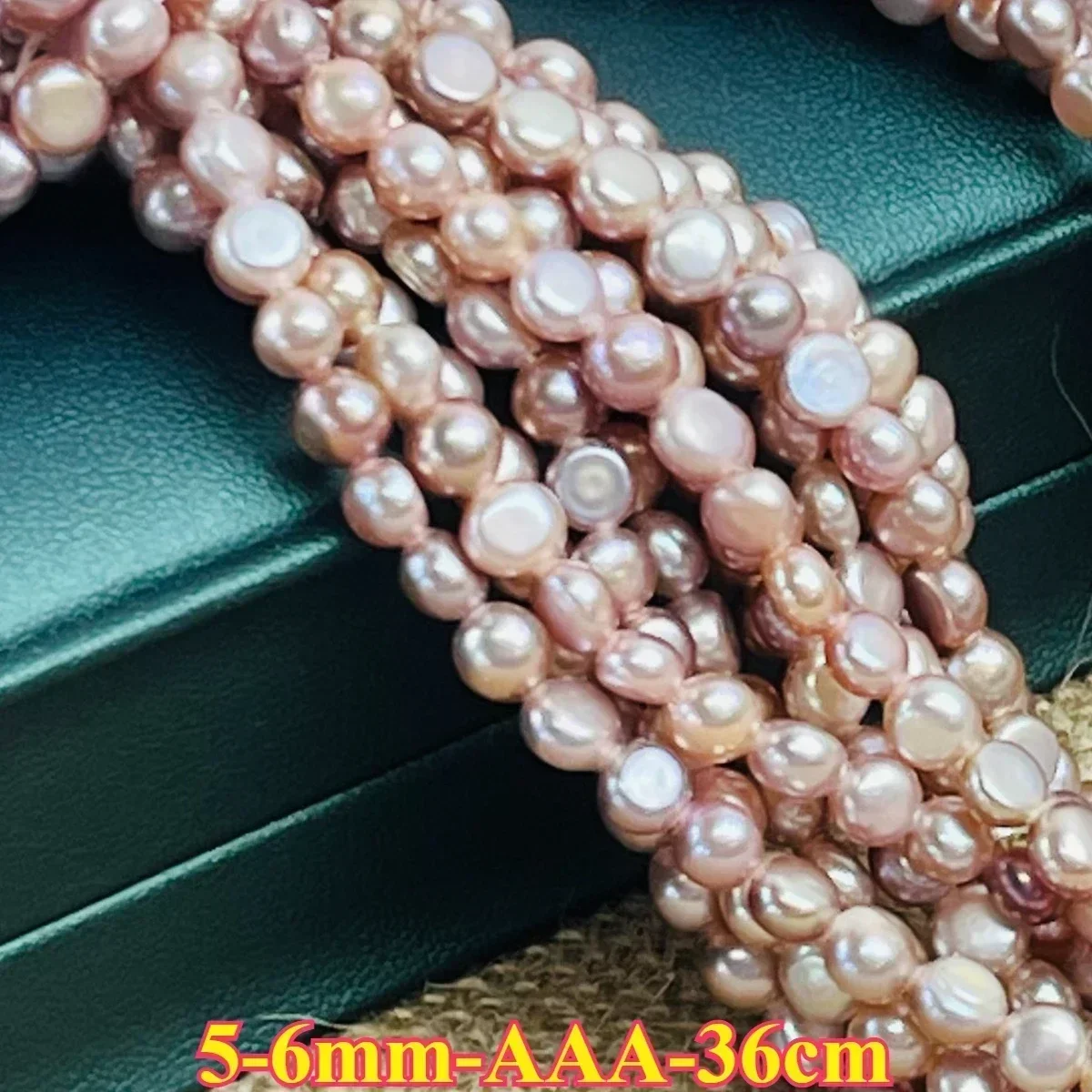 

5-6mm AAA Flawless Natural Freshwater Pearl Purple Irregular Flat Spacer Bead Jewelry Make DIY Necklace Bracelet Women Wedding