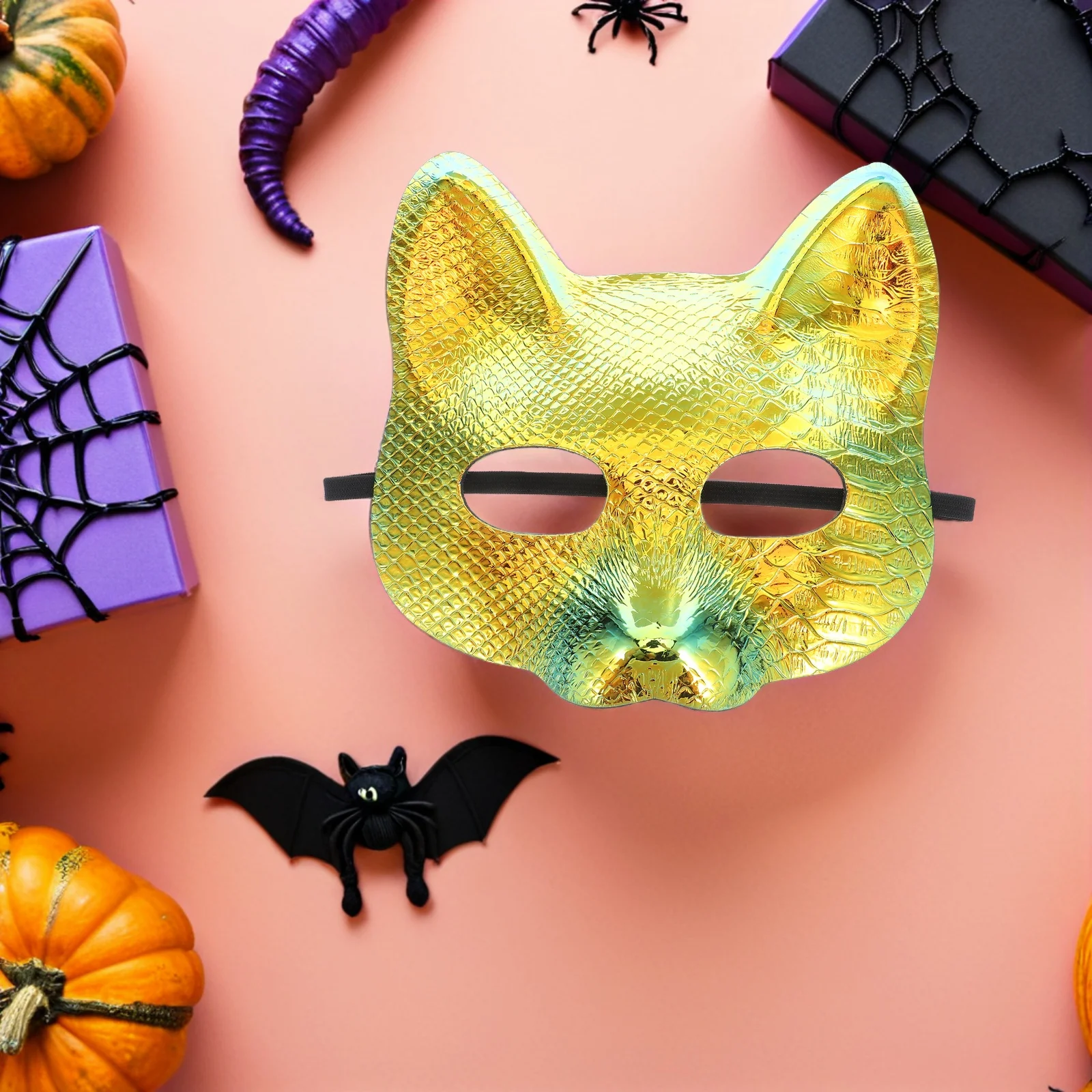 Máscara de zorro de plástico para Halloween, Carnaval, Cosplay, disfraz de mascarada, accesorio, juego para hombres y mujeres, 2 uds.