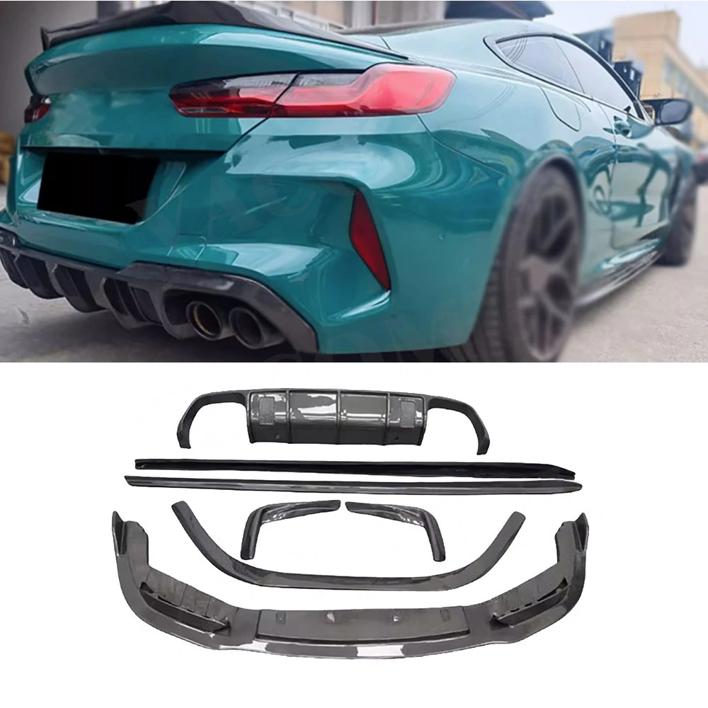 For BMW M8 Carbon Fiber Front Lip Rear Diffuser Rear Splitters Side Skirts Front Bumper Chin Car Bodykits FRP 2020 2021 2022