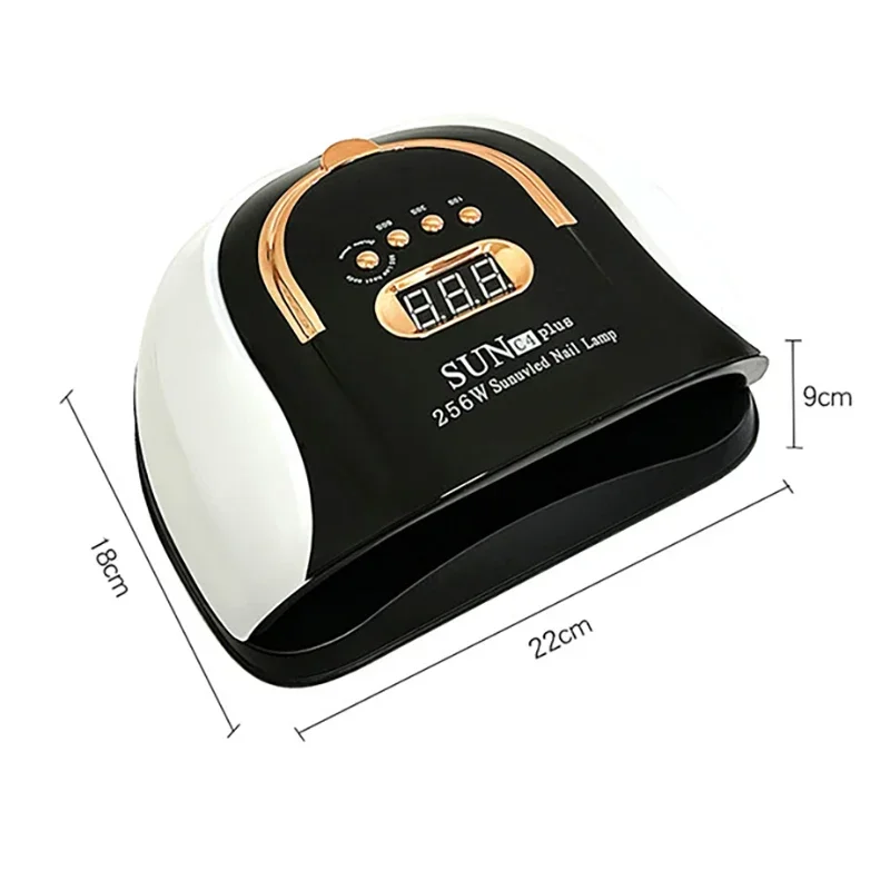 1Pc SUNC4PLUS 256W Sunuvled LED Nail Lamp For Fast Drying Gel Nail Polish Dryer With 57LEDS
