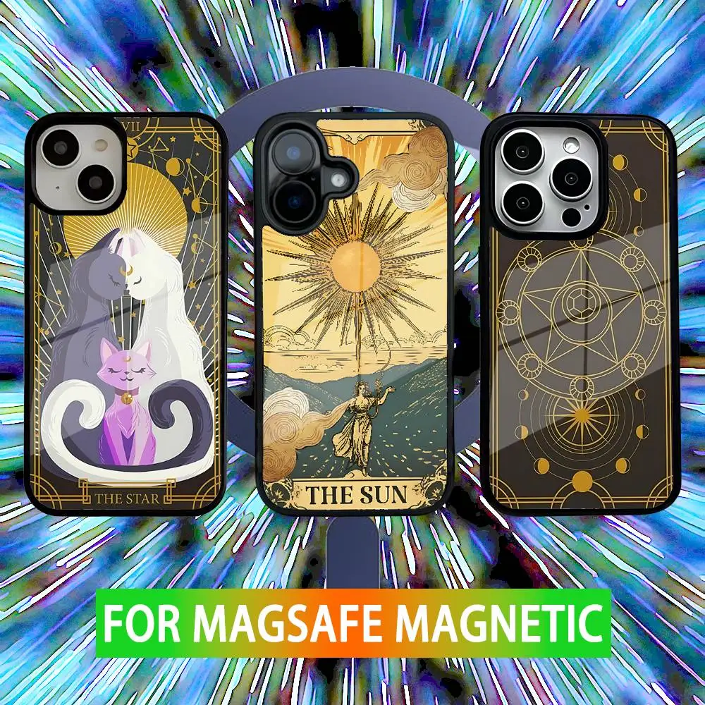 

S-Sailor Tarot Phone Case For iPhone 16,15,14,13,12,11,Pro,Max,Plus,Mini,SE New Magsafe Magnetic Wireless Charging