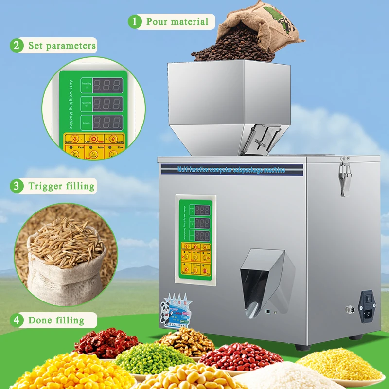 Powder Quantitative Granular Powder Material Weigh Filling Machine Nut Jar Filling Machine