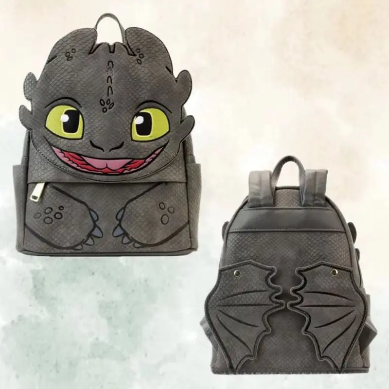 

【New】Dragon Taming Master Toothless Dragon Grey Backpack Fashion Trend Black Flying Dragon Unisex Casual Cartoon Backpack Gift