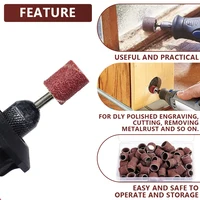 CMCP Sanding Drum Set Grit #80 #100 #120 Dremel With Sanding Mandrels Sanding Bands For Dremel Rotary Tools Abrasive Tools 5