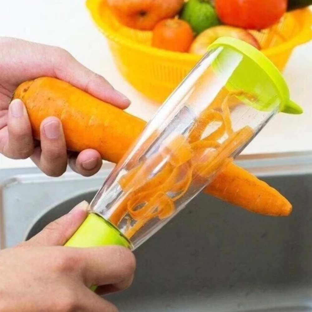 2 In 1 Vegetable Fruit Peeler with Storage Box Convenient Potato Carrot Graters Peel Cutter Cooking Accessories Kitchen Gadget