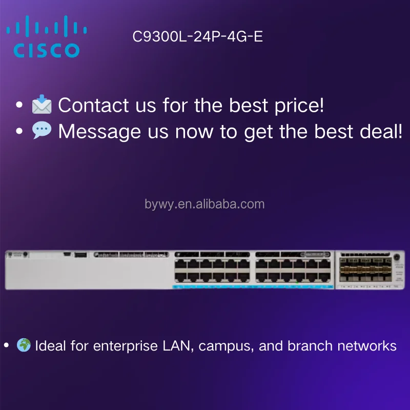 المصنع الأصلي الجديد مختوم C9200 سلسلة محول الشبكة 24 منفذ جيجابت Poe + نوعية جيدة C9200L-24P-4G-E #3