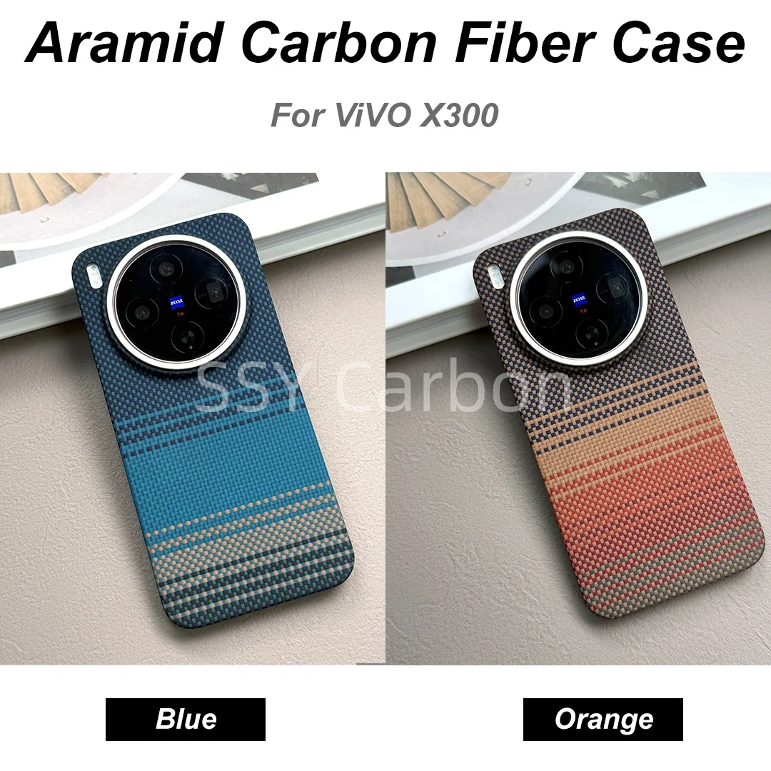 

Real Carbon fiber Magnetic Case For VIVO X300 Aramid fiber Slim design Anti-fall ultra thin ultra light Phone shell