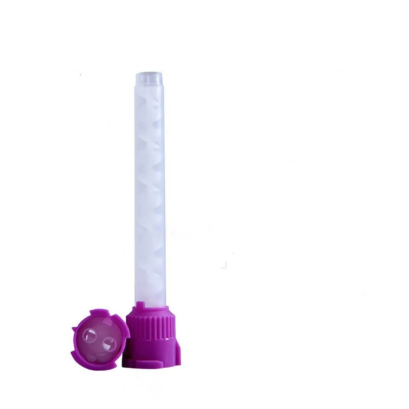 50Pcs Dental Materialien Mischen Tipps Einweg Silikon Gummi Abdruck Dental Mischen Kopf 1:1 10:1 Statische AB Kleber Mischen Rohr – Detail 8