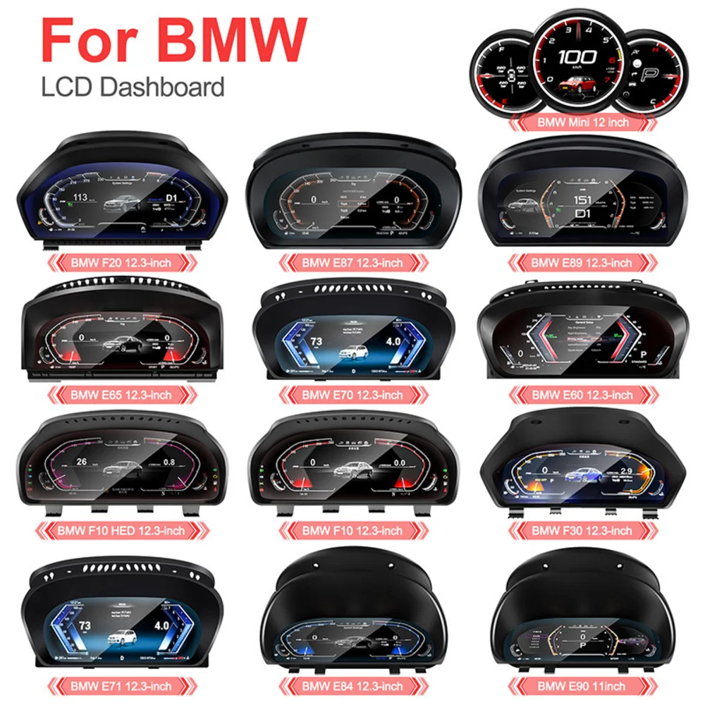 For BMW 1 2 3 4 5 6 7 Series X1 X2 X3 X4 X5 X6 GT LCD Virtual Cockpit Instrument Cluste Virtual cockpit digital instrument panel